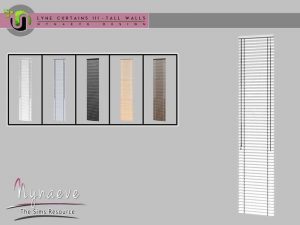 Lyne Curtains III – Tall Blinds V1 Mod - Sims 4 Mod | Mod for Sims 4