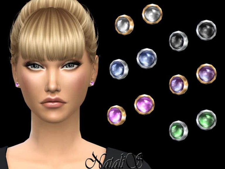 Natalis Gemstone Stud Earrings Mod Sims 4 Mod Mod For Sims 4