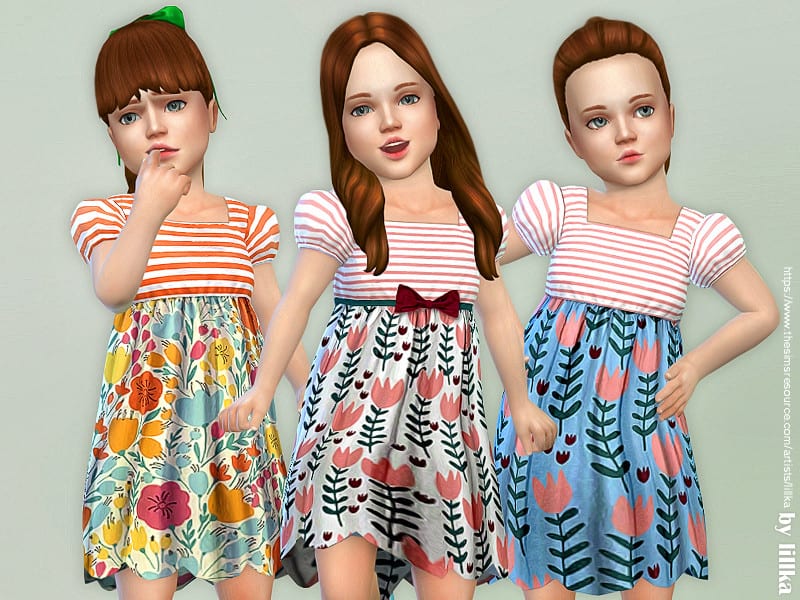 Toddler Dresses Collection P88 Mod - Sims 4 Mod | Mod for Sims 4