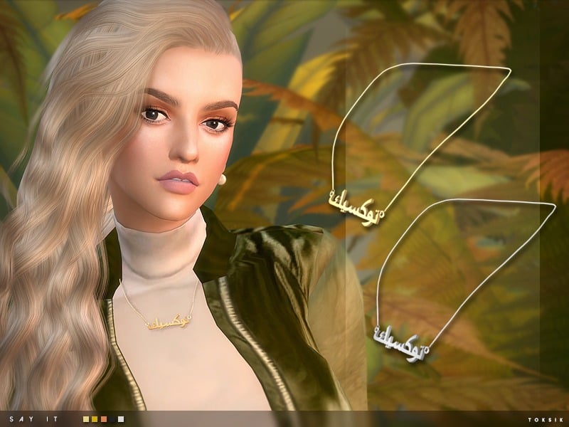 Toksik Say It Necklace Mod Sims 4 Mod Mod For Sims 4