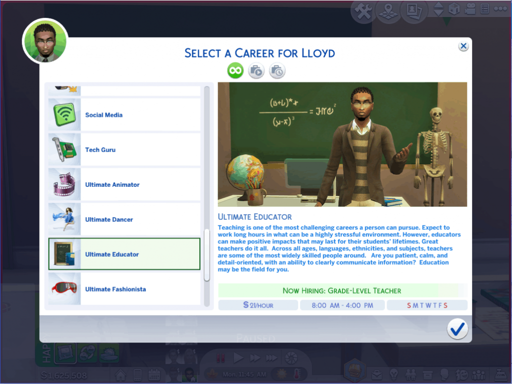 neia careers commons sims 4