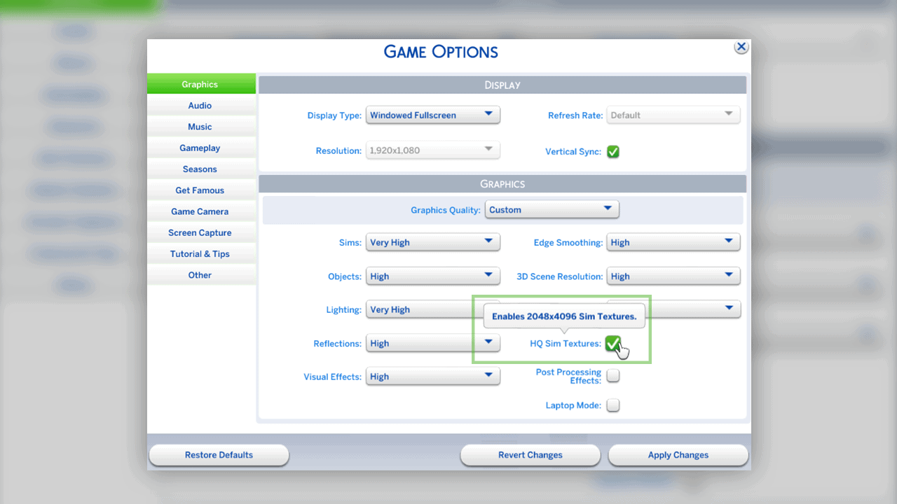 how to turn on mods sims 4