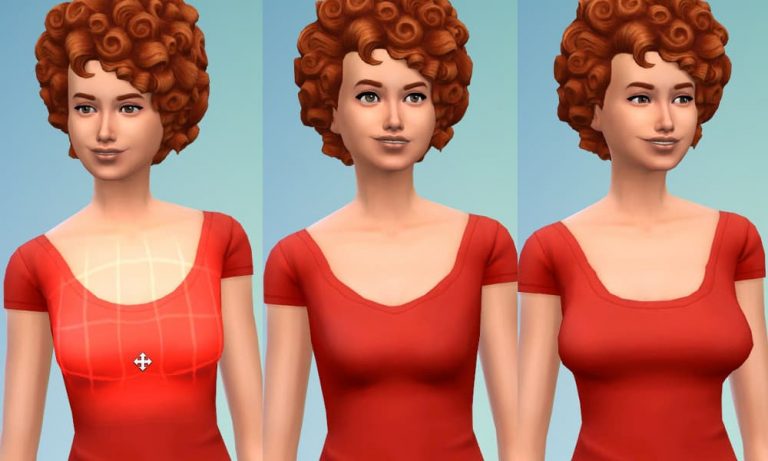 how to adjust breast size in sims 4