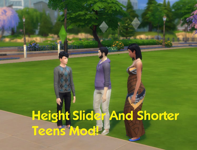 the sims 4 height slider mod