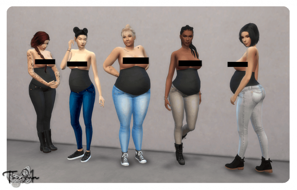 not having a big belly during pregnancy sims 4 mod